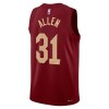 NBA Cleveland Cavaliers Trikot Jarrett Allen 31 Nike 2022-23 Icon Edition Maroon Swingman - Herren